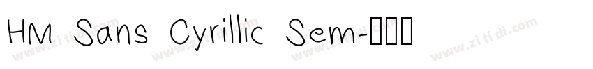 HM Sans Cyrillic Sem字体转换